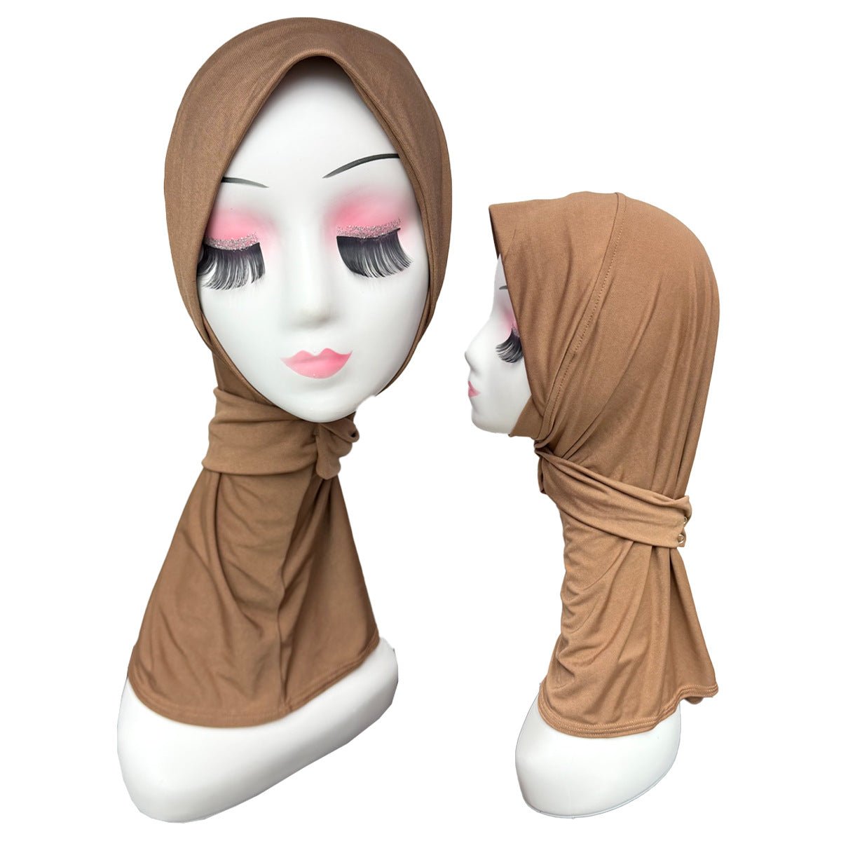 Stretch Underscarf Hijab Cap with Snap Button(MH234) - Mariam's Collection