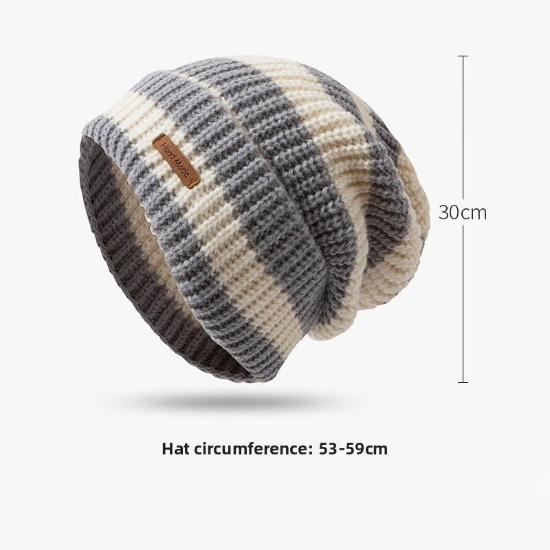 Striped Slouchy Beanie Hat(MAC305) - Mariam's Collection