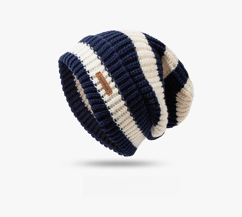 Striped Slouchy Beanie Hat(MAC305) - Mariam's Collection