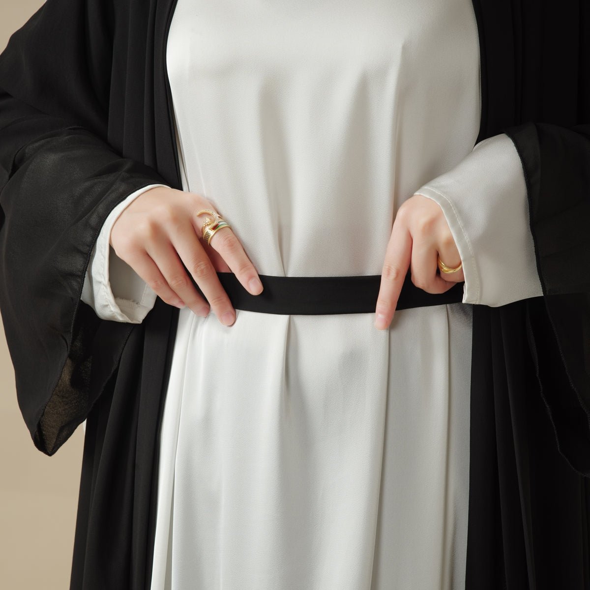 Stylish Chiffon Muslim Set Abaya (MOA008) - Mariam's Collection