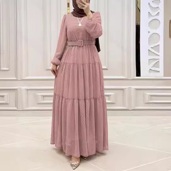 sachin and babi light blue dress Striped Sleeves Top Chiffon Plus Size Sandy Lycra Dress GÜLKURUSU