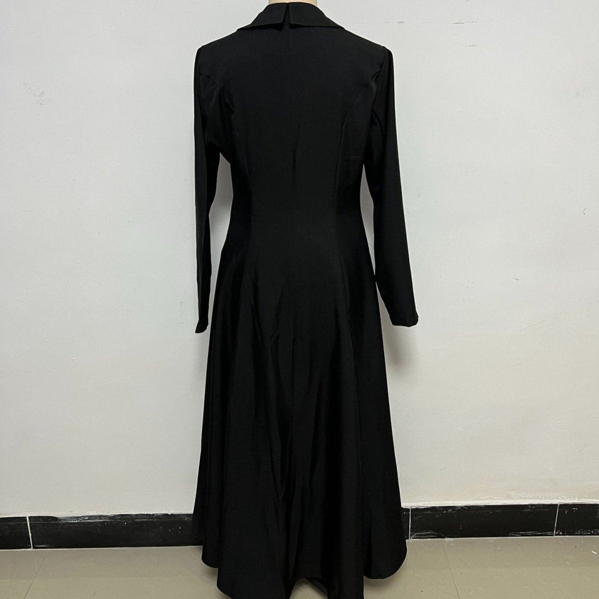 Tailored Blazer Dress with Lace Skirt Overlay(MS334) - Mariam's Collection