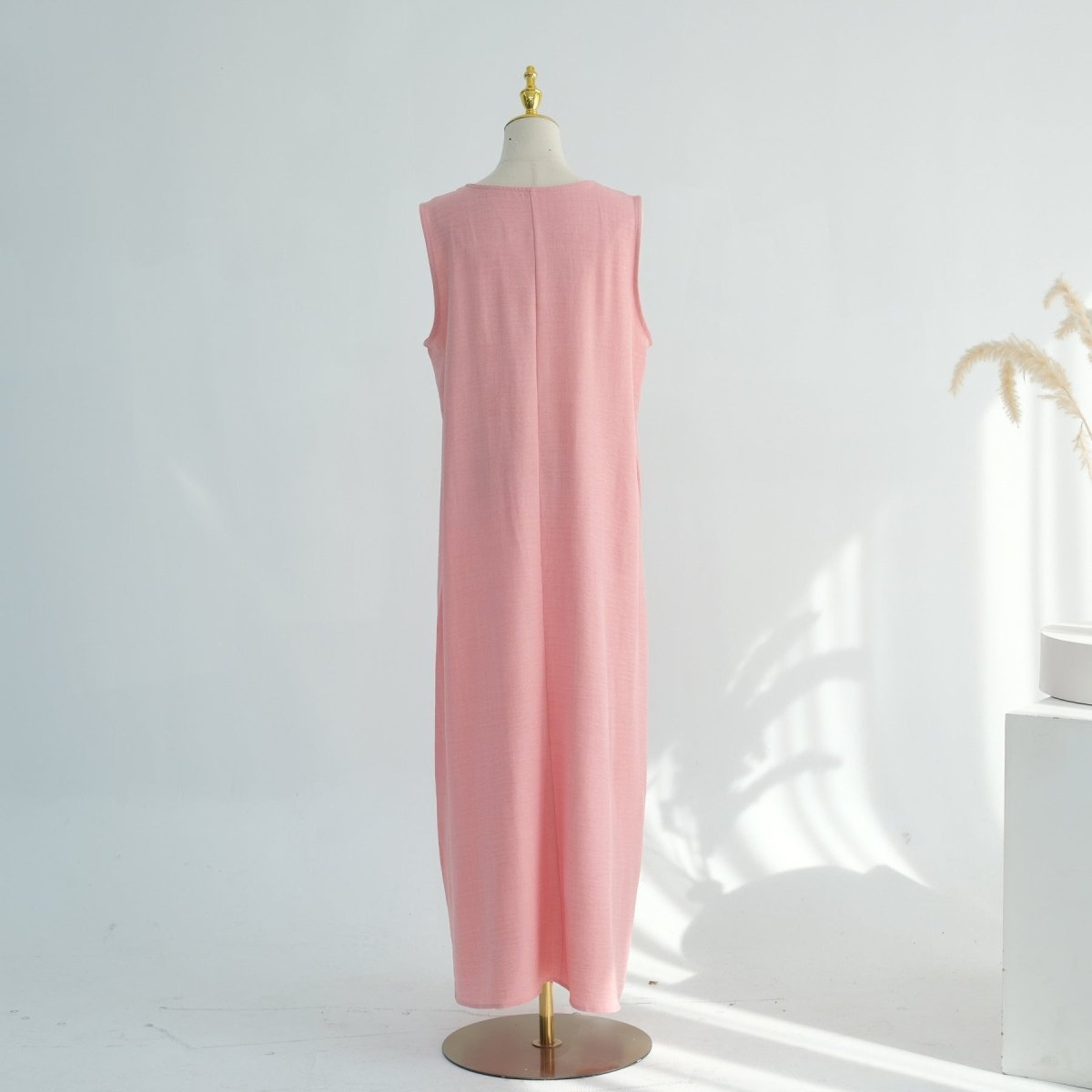 Textured Abaya Set with Tie - Back(MA368) - Mariam's Collection