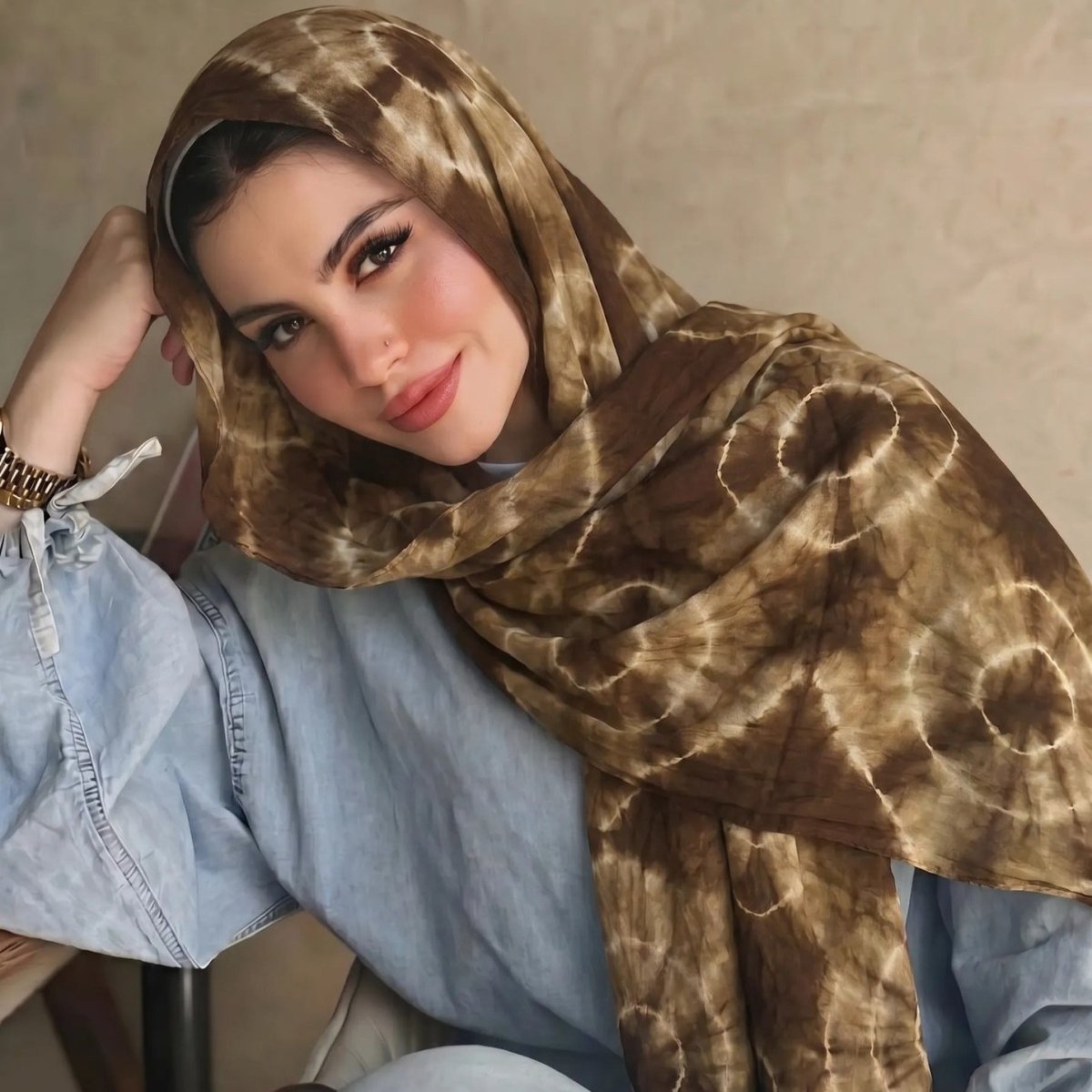 Tie-Dye Hijab Scarf(MH232) - Mariam's Collection
