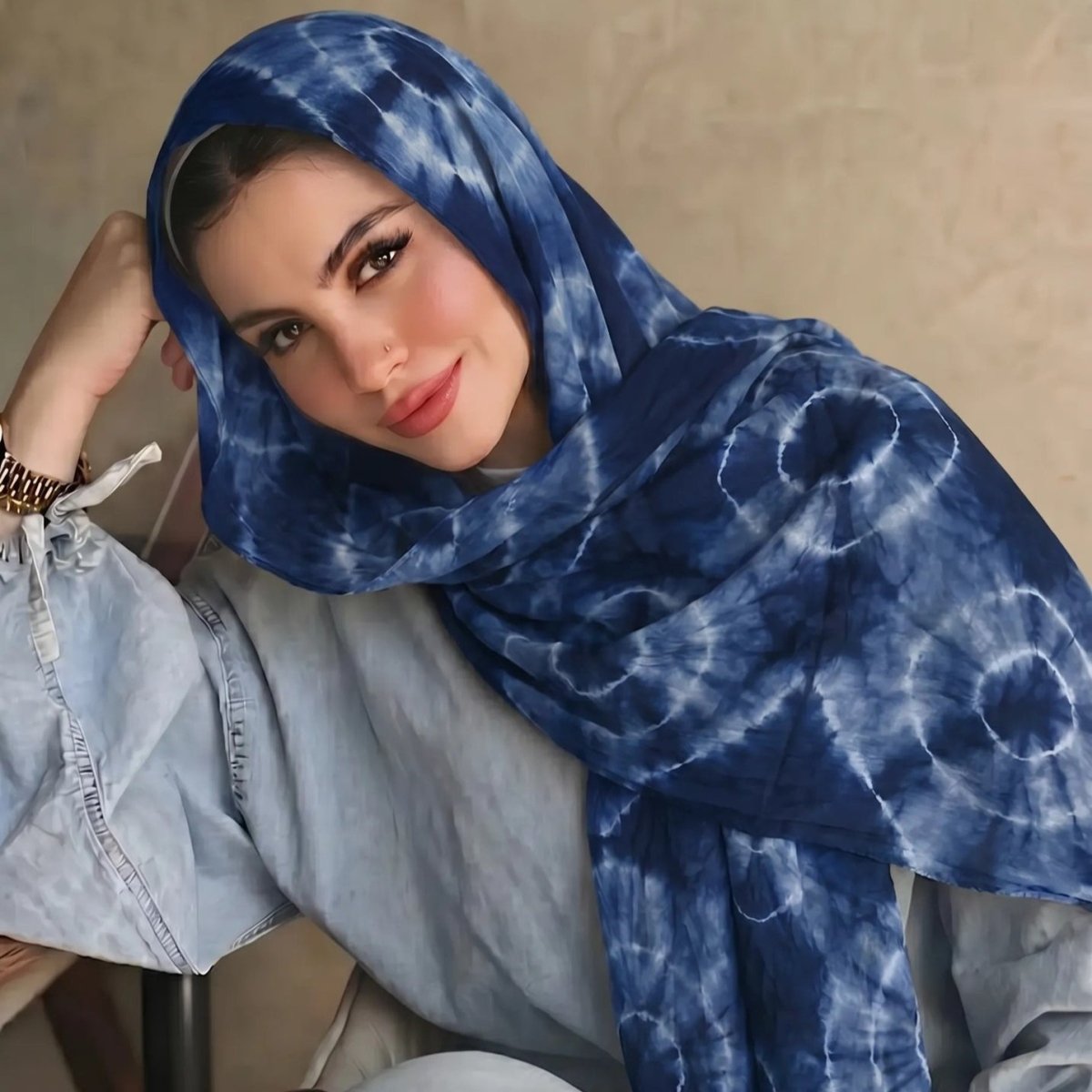 Tie-Dye Hijab Scarf(MH232) - Mariam's Collection
