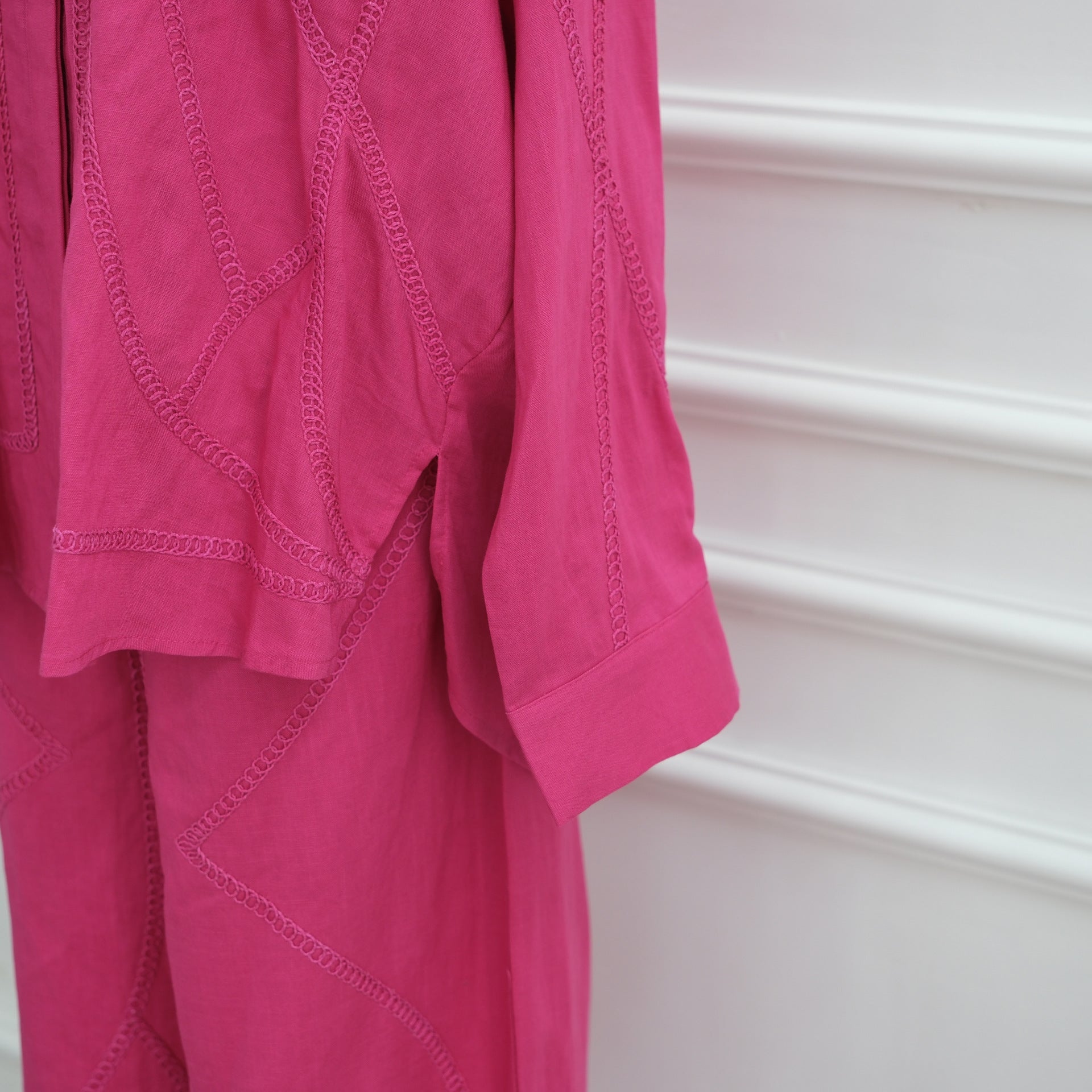Tonal Chain Stitch Embroidered Set(MS501) - Mariam's Collection
