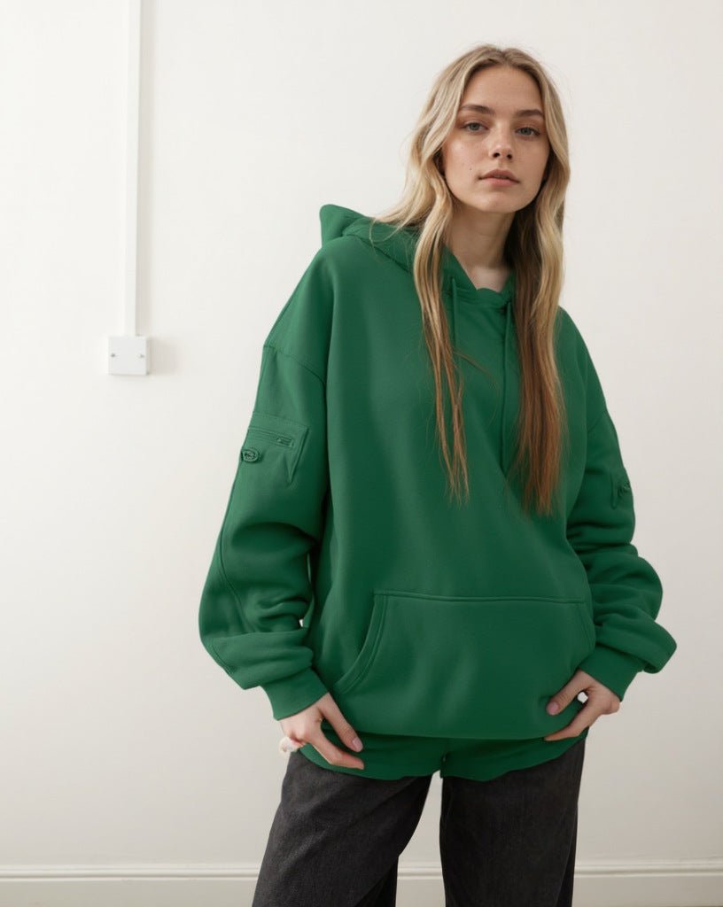 Travel Mode Eye Mask Hoodie | Oversized Pullover with Built - In Sleep Mask(MS209) - Mariam's Collection