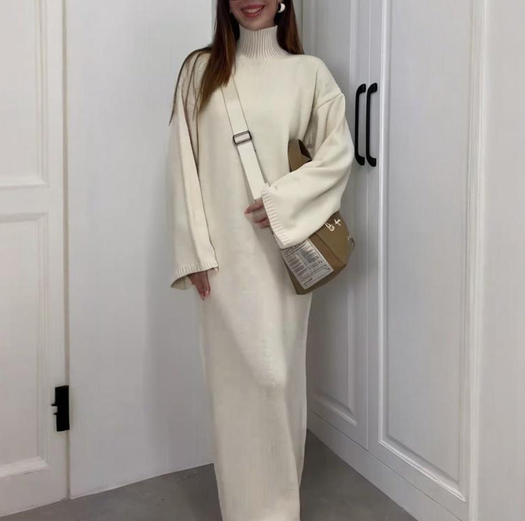 Turtleneck Knit Maxi Dress(MS547) - Mariam's Collection