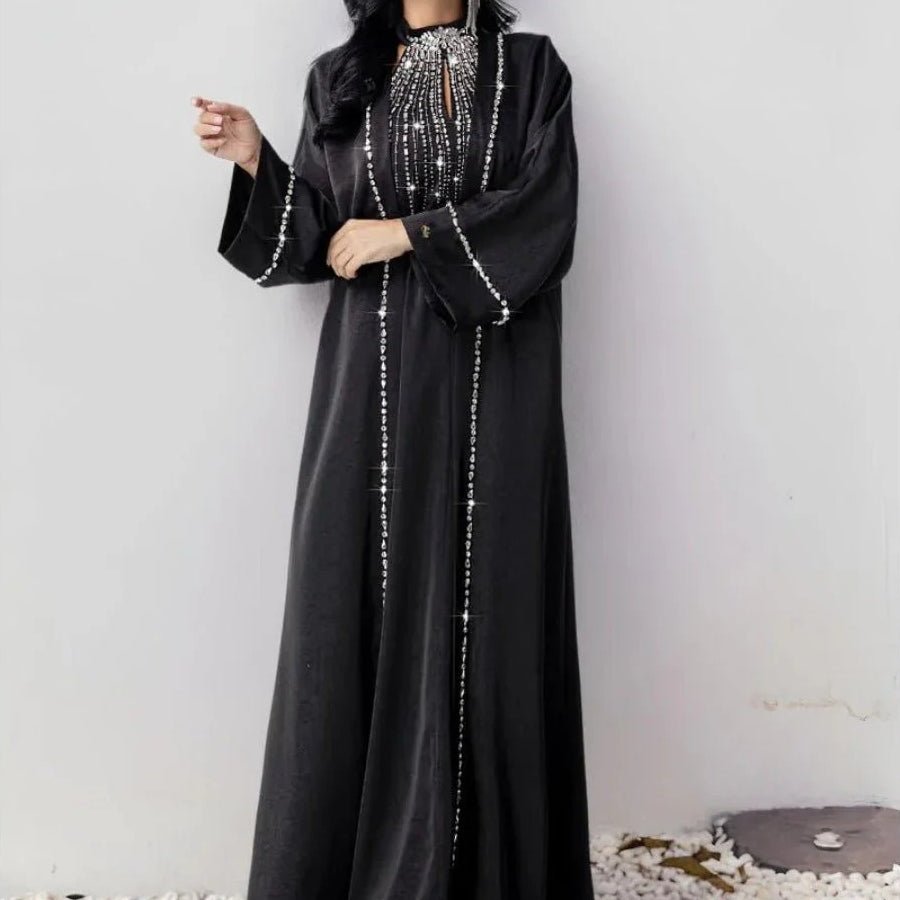 Two-Piece Kaftan Fashion Hand-Stitched Diamond Dress(MOA150) - Mariam's Collection