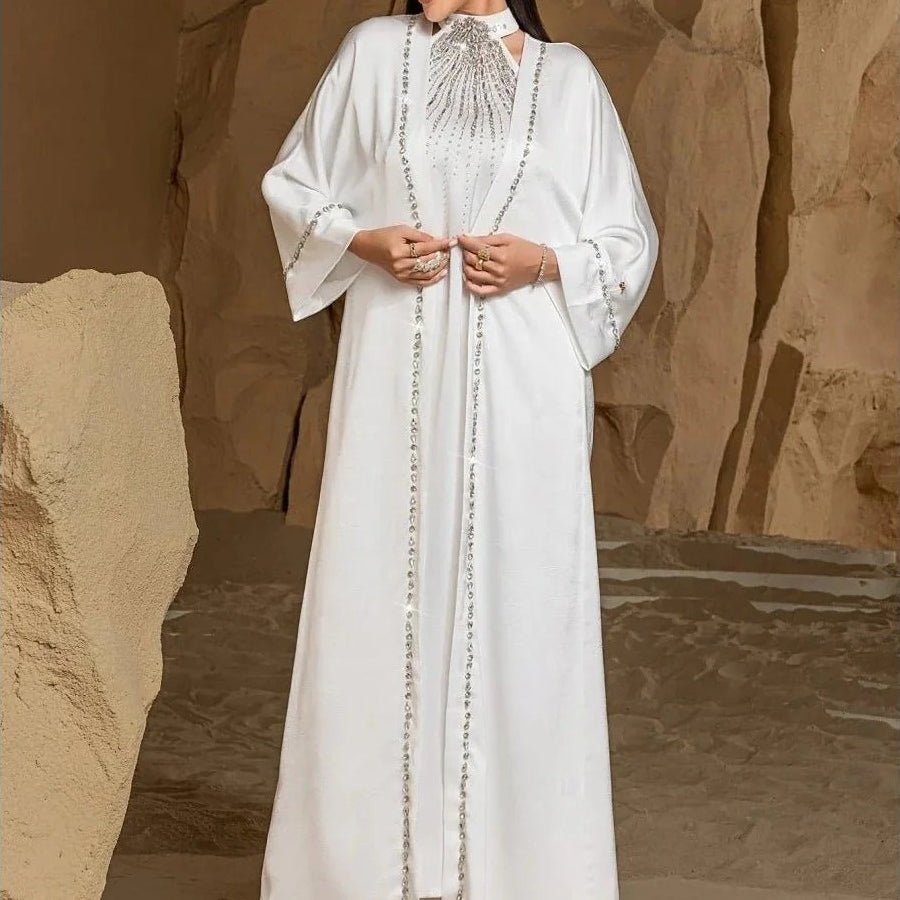 Two-Piece Kaftan Fashion Hand-Stitched Diamond Dress(MOA150) - Mariam's Collection