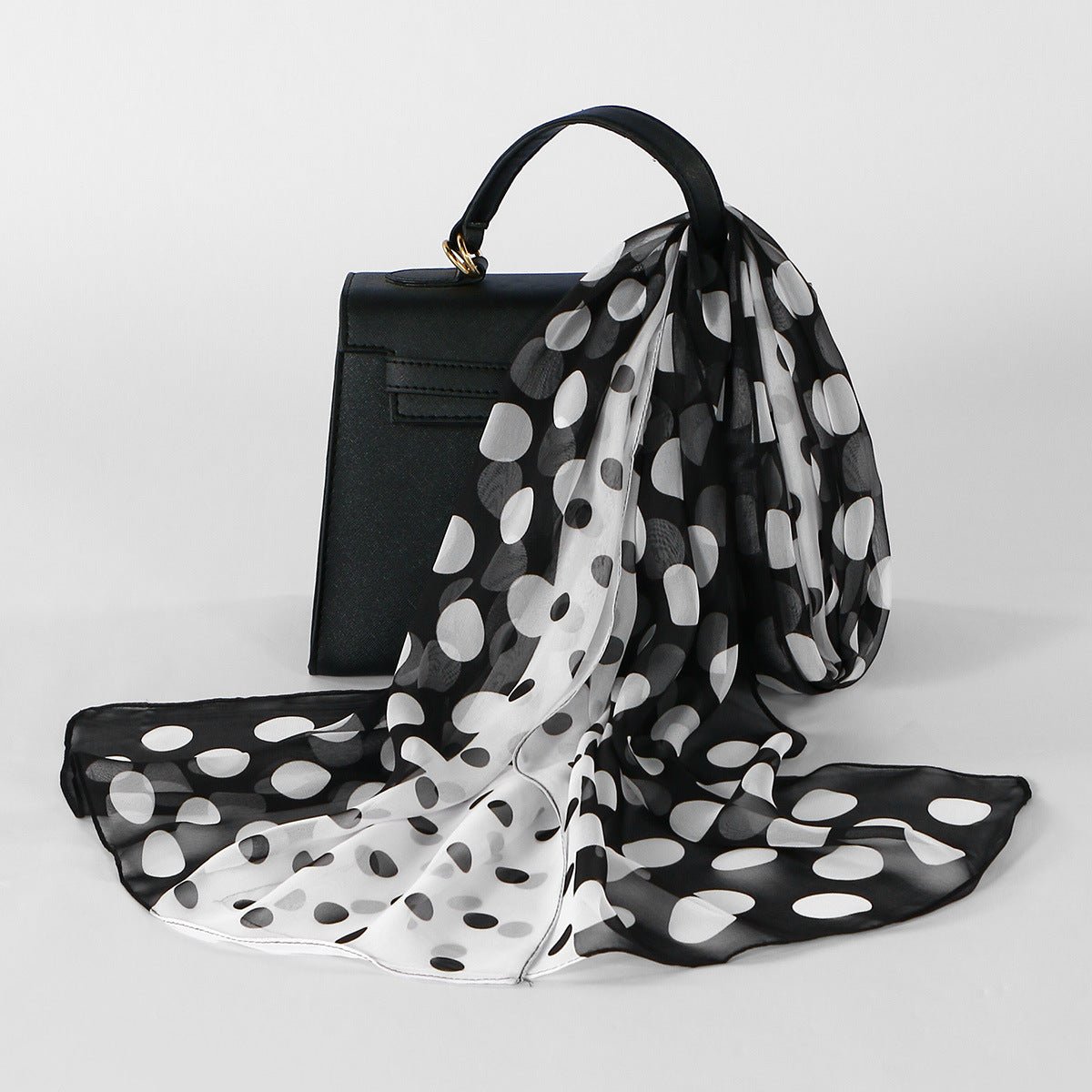 Two-Tone Polka Dot Chiffon Hijab Scarf(MH247) - Mariam's Collection
