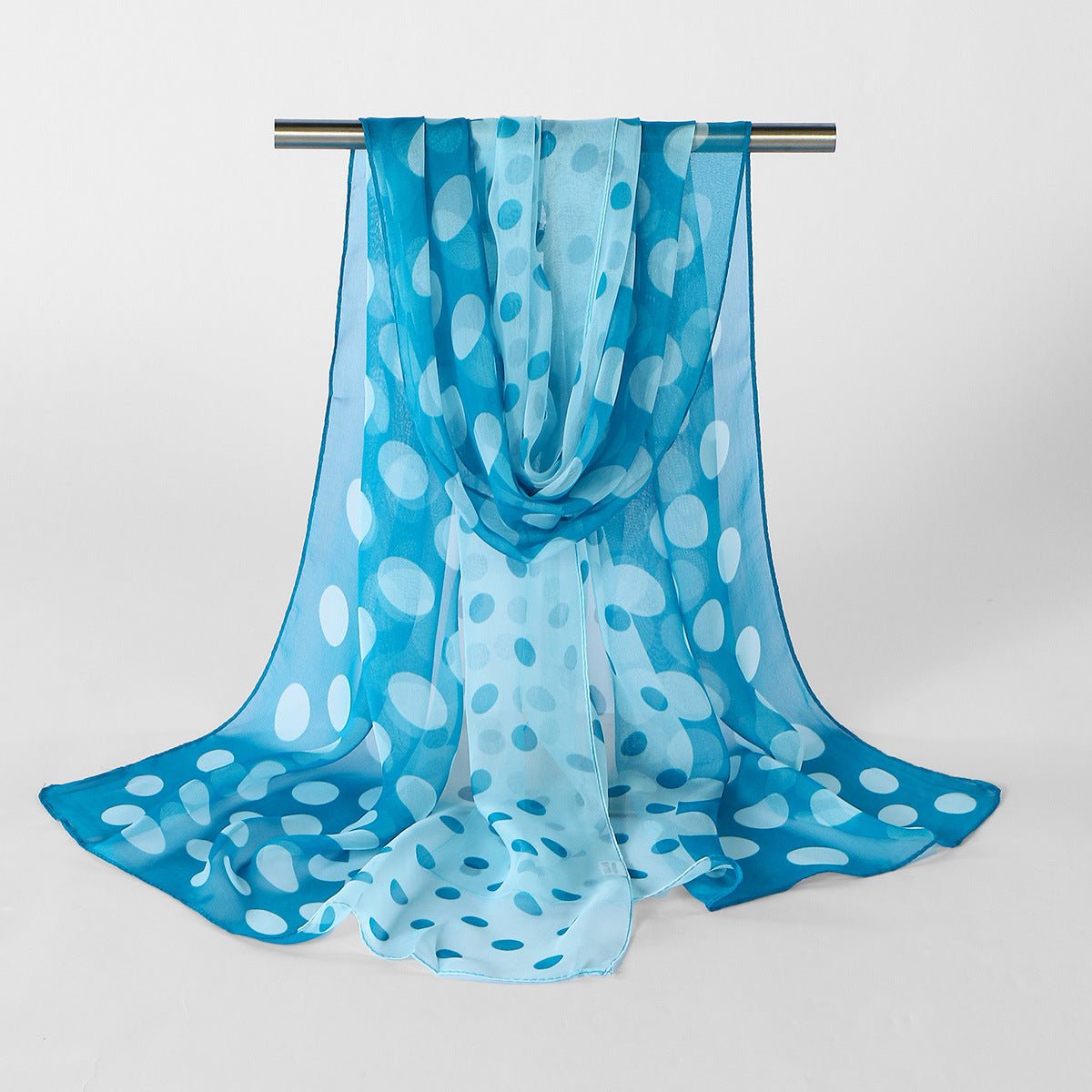 Two-Tone Polka Dot Chiffon Hijab Scarf(MH247) - Mariam's Collection