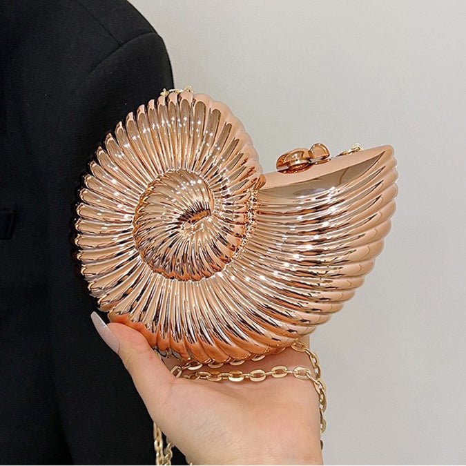 Unique Chic Conch Shell Inspired Clutch Bag (MAC311) - Mariam's Collection