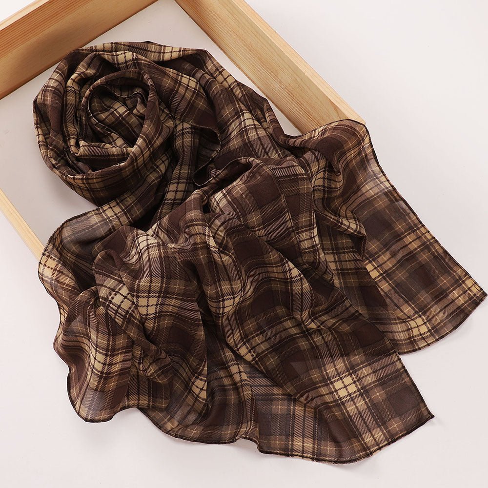 Versatile Chiffon Printed Floral Scarf Hijab (MH183) - Mariam's Collection