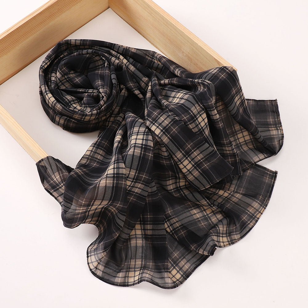 Versatile Chiffon Printed Floral Scarf Hijab (MH183) - Mariam's Collection