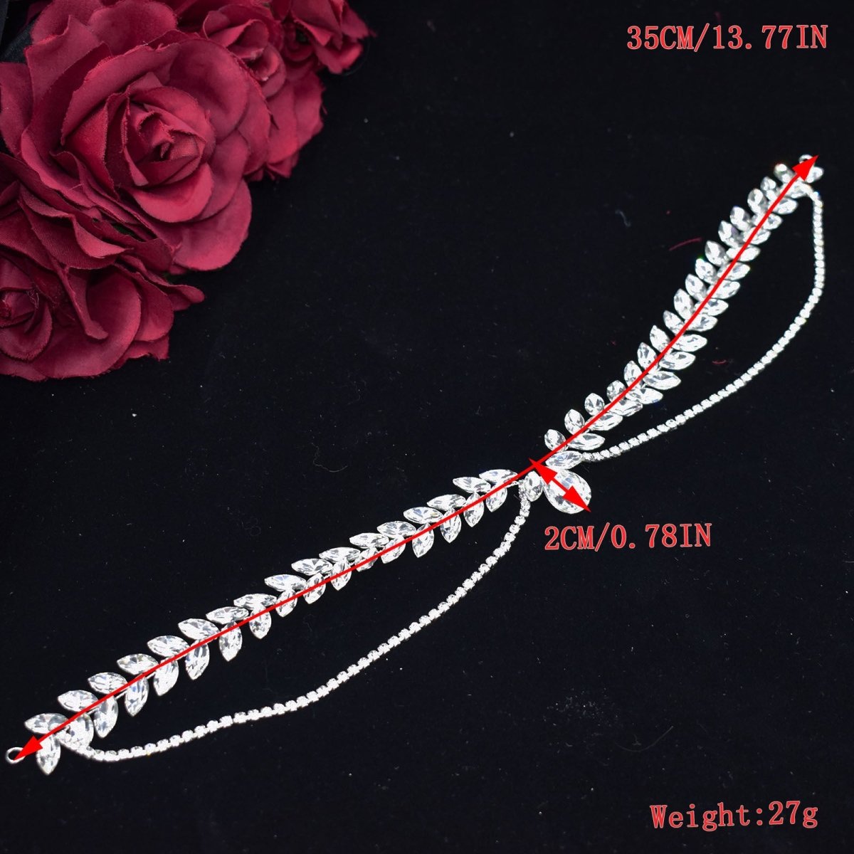 Versatile Glistening Teardrop Crystal Forehead Chain Hair Accessory (MAC331) - Mariam's Collection