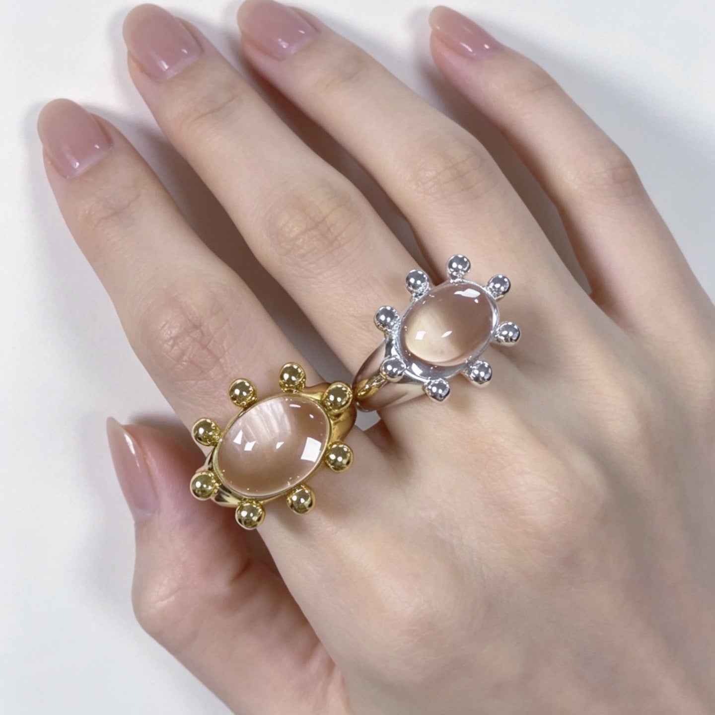 Vintage Crab Sunburst Crystal Statement Ring | Adjustable Ring(MAC483) - Mariam's Collection