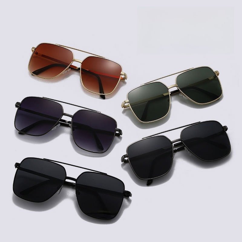 Vintage Double Bridge Sunglasses - Timeless Retro Style for Men & Women (MAC265) - Mariam's Collection