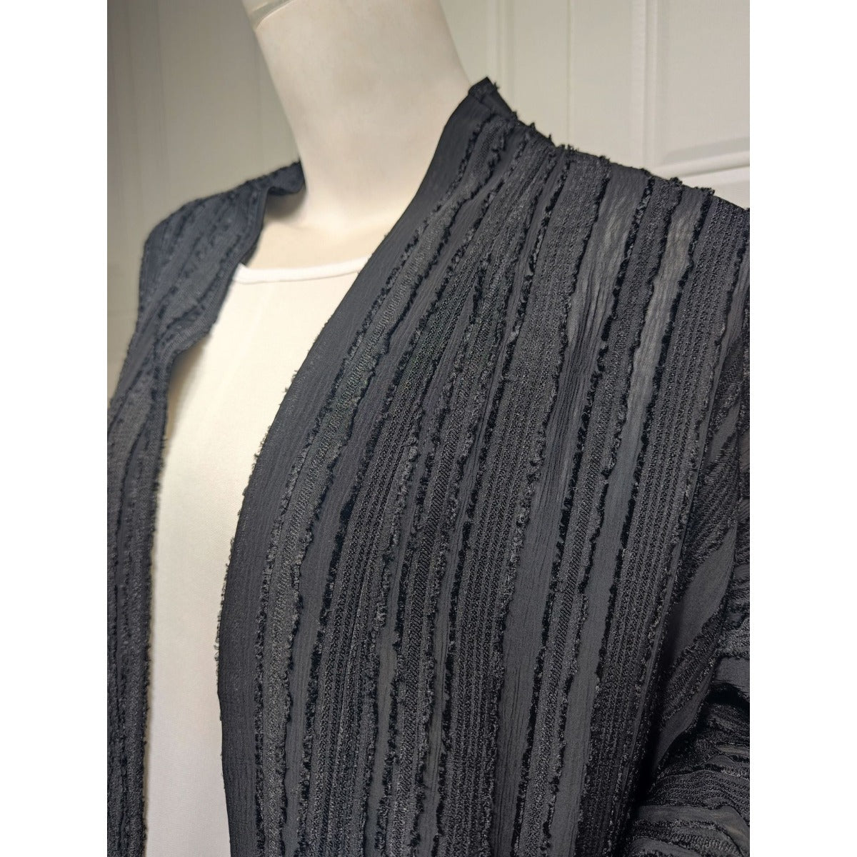 Vintage Knitted Cardigan Abaya | Modest Longline Open Front Jacket for Women(MOA217) - Mariam's Collection