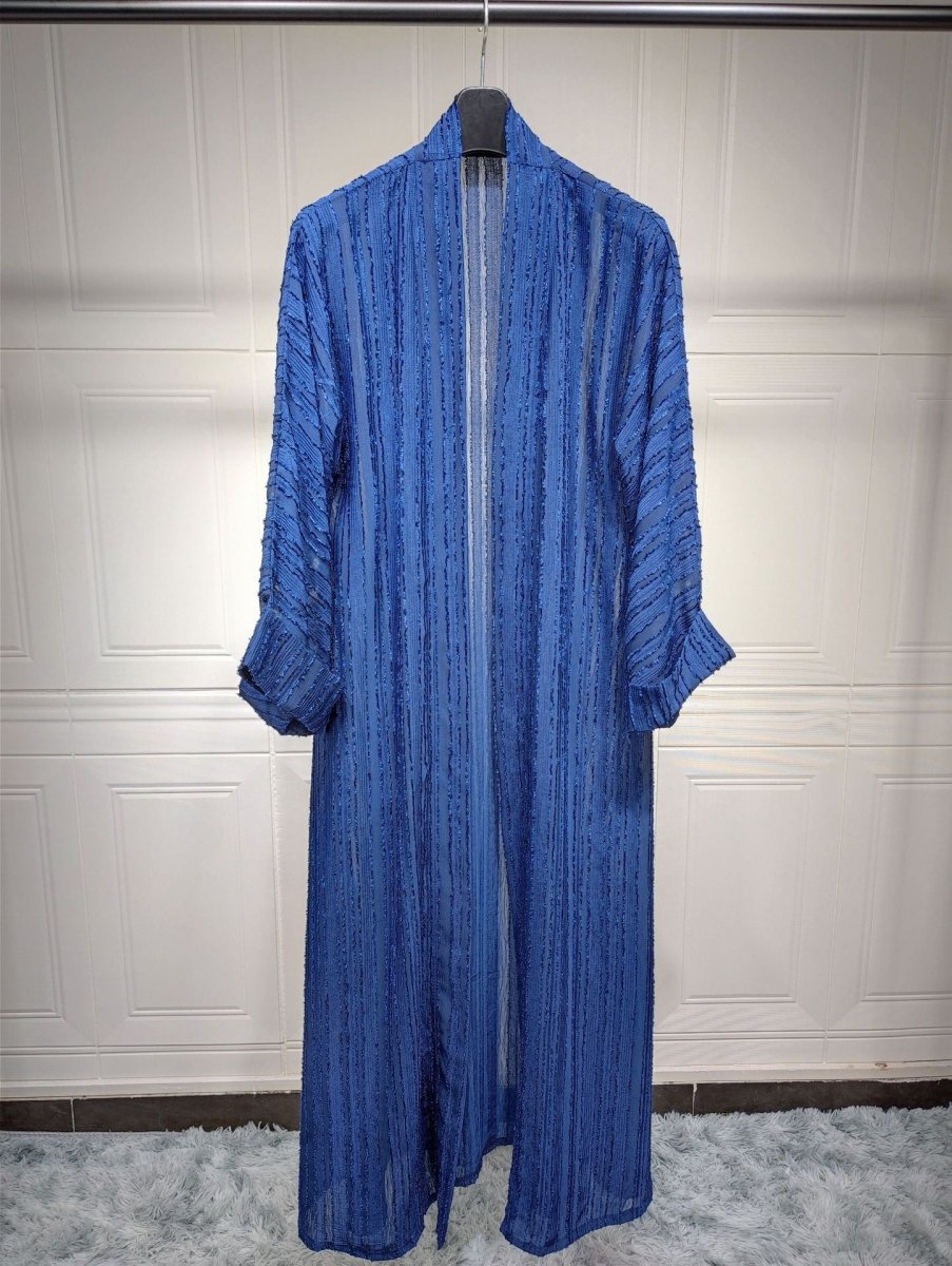 Vintage Knitted Cardigan Abaya | Modest Longline Open Front Jacket for Women(MOA217) - Mariam's Collection
