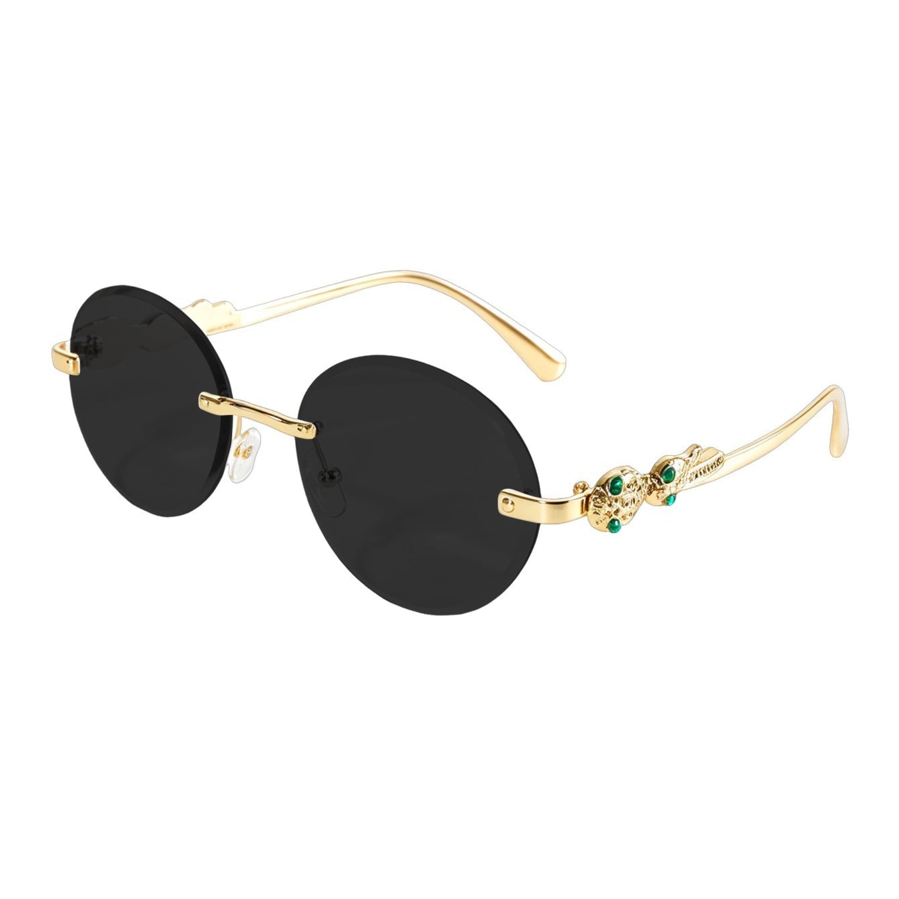 Vintage Oval Rimless Sun Glasses(MAC446) - Mariam's Collection