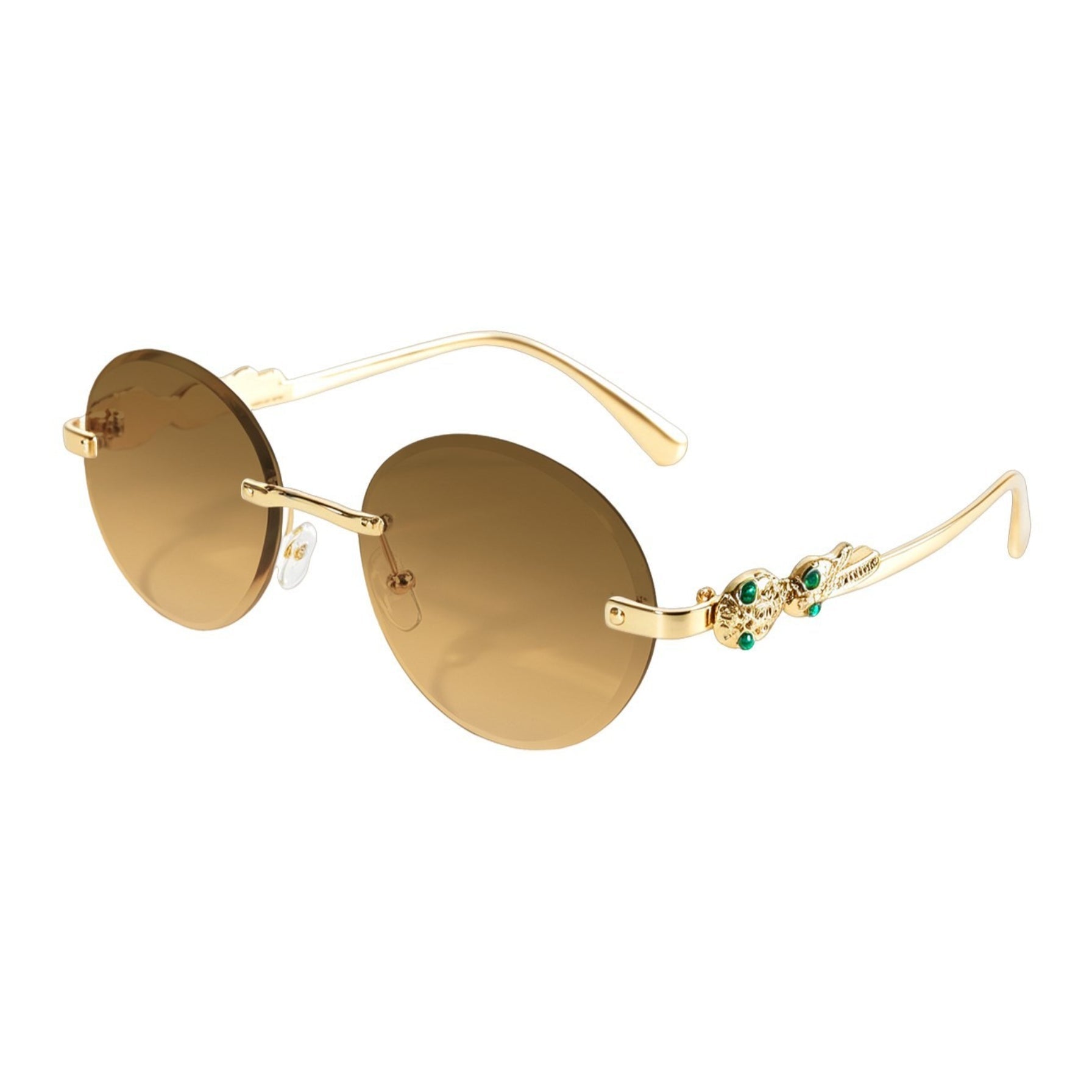 Vintage Oval Rimless Sun Glasses(MAC446) - Mariam's Collection