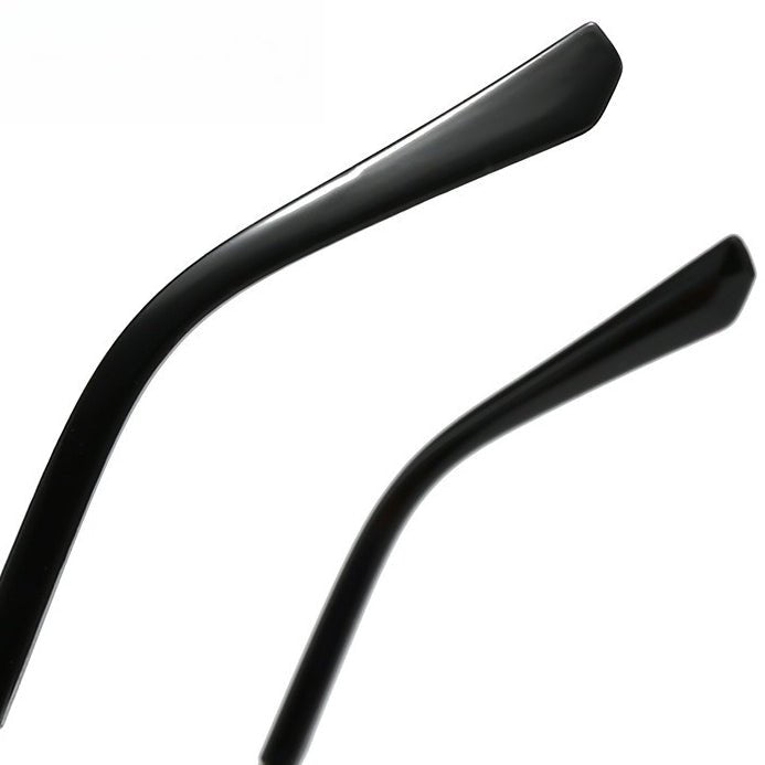 Vintage Rimless Cut Edge Sunglasses - Frameless Polygon Statement Piece (MAC266) - Mariam's Collection