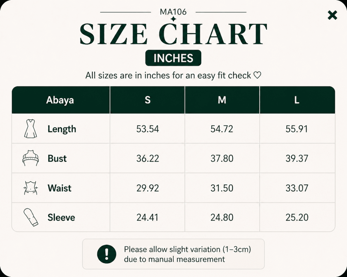 Lifestyle flat lay of strappy solid colour waist slim abaya