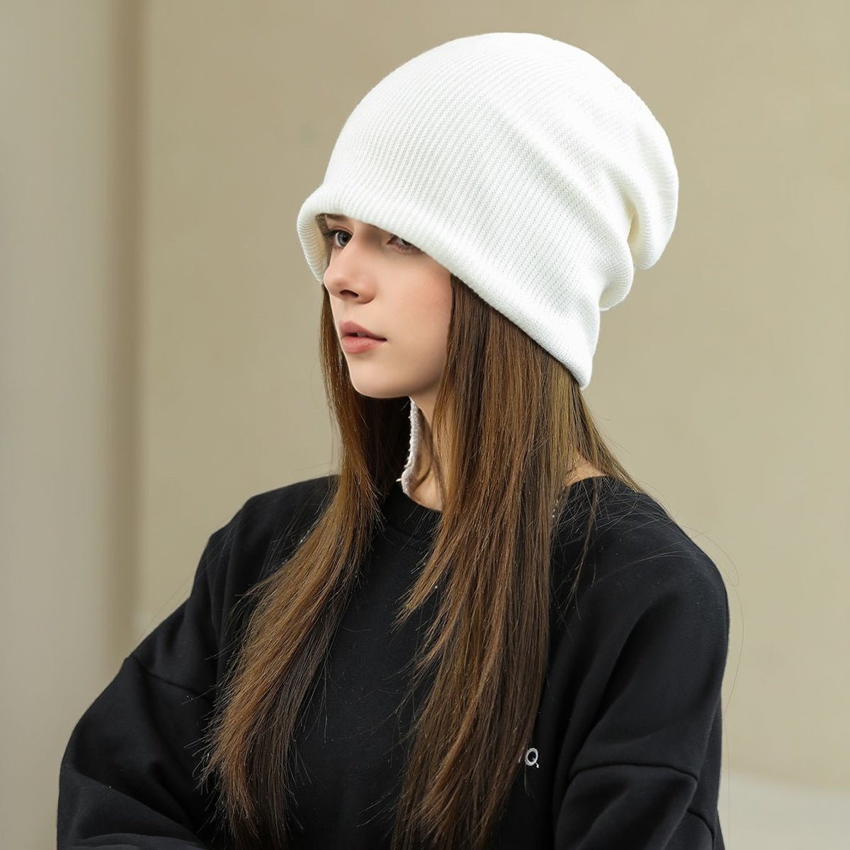 Warm Knit Beanie with Looped Scarf Set (MAC299) - Mariam's Collection