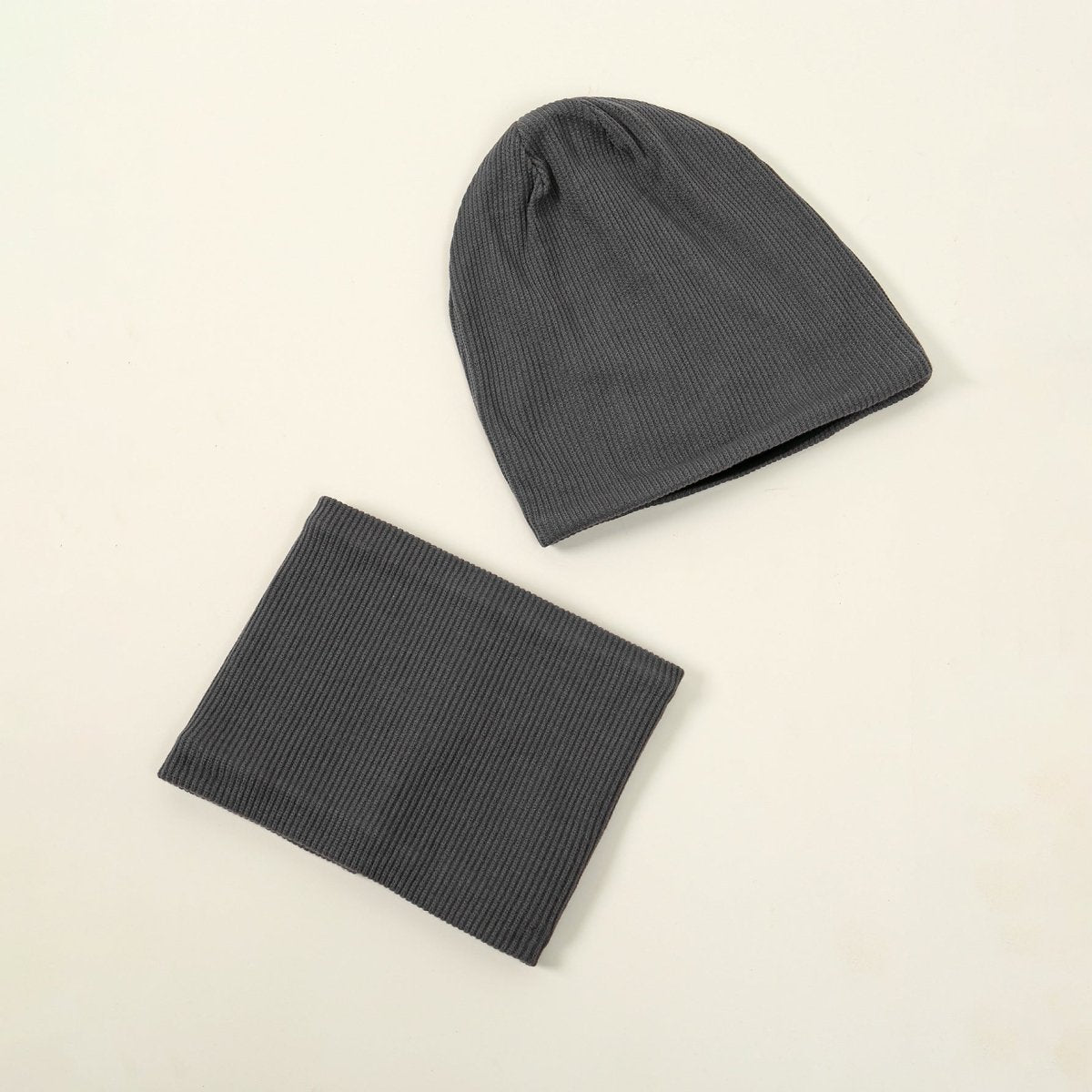 Warm Knit Beanie with Looped Scarf Set (MAC299) - Mariam's Collection