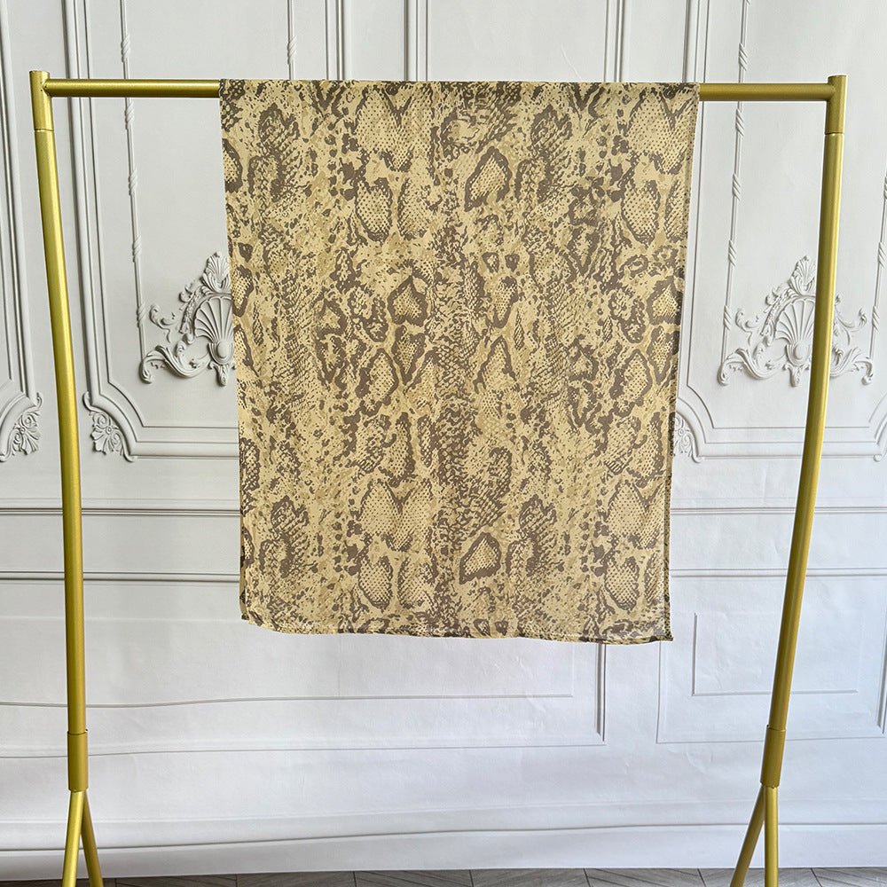 Watercolor Artistic Modal Hijab with Painted Floral Motifs (MH144) - Mariam's Collection