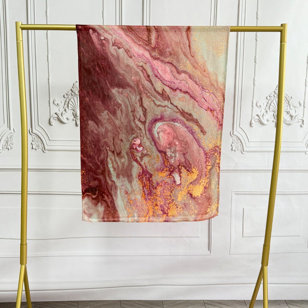 Watercolor Artistic Modal Hijab with Painted Floral Motifs (MH144) - Mariam's Collection