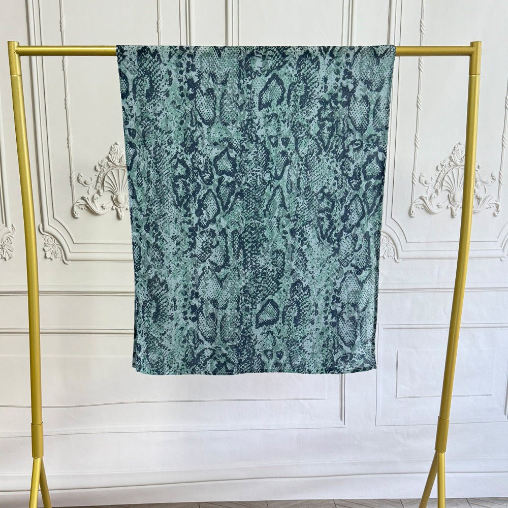 Watercolor Artistic Modal Hijab with Painted Floral Motifs (MH144) - Mariam's Collection