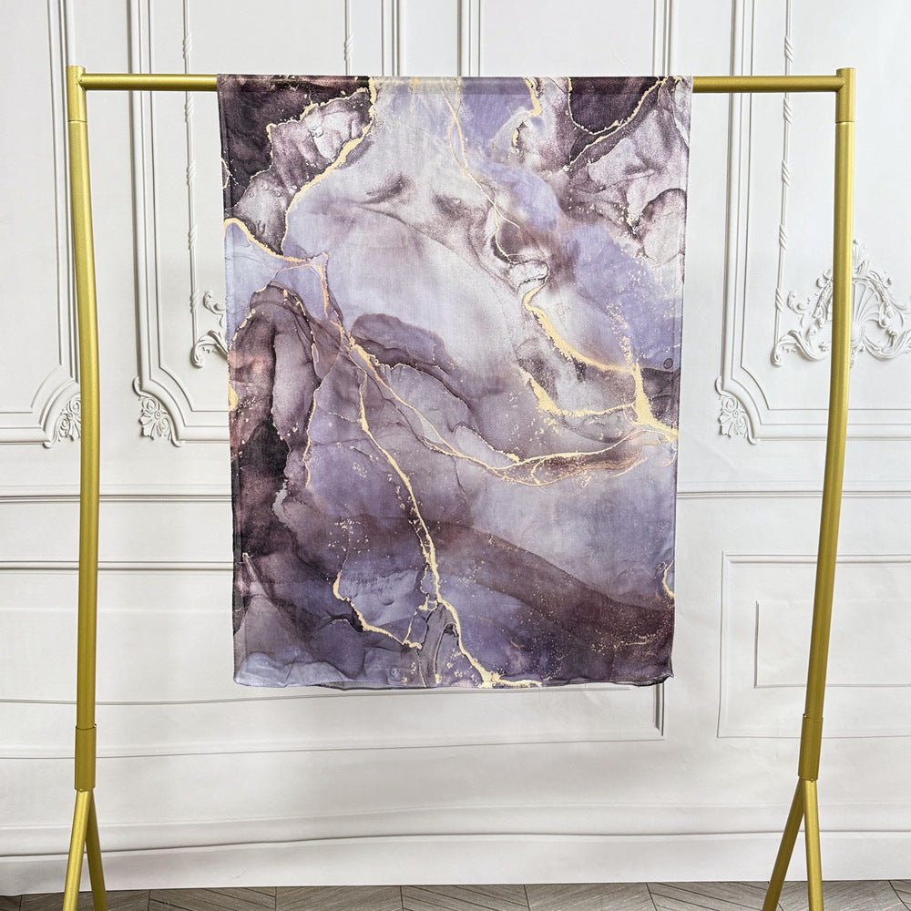 Watercolor Artistic Modal Hijab with Painted Floral Motifs (MH144) - Mariam's Collection