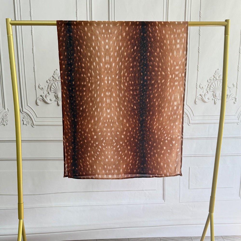 Watercolor Artistic Modal Hijab with Painted Floral Motifs (MH144) - Mariam's Collection