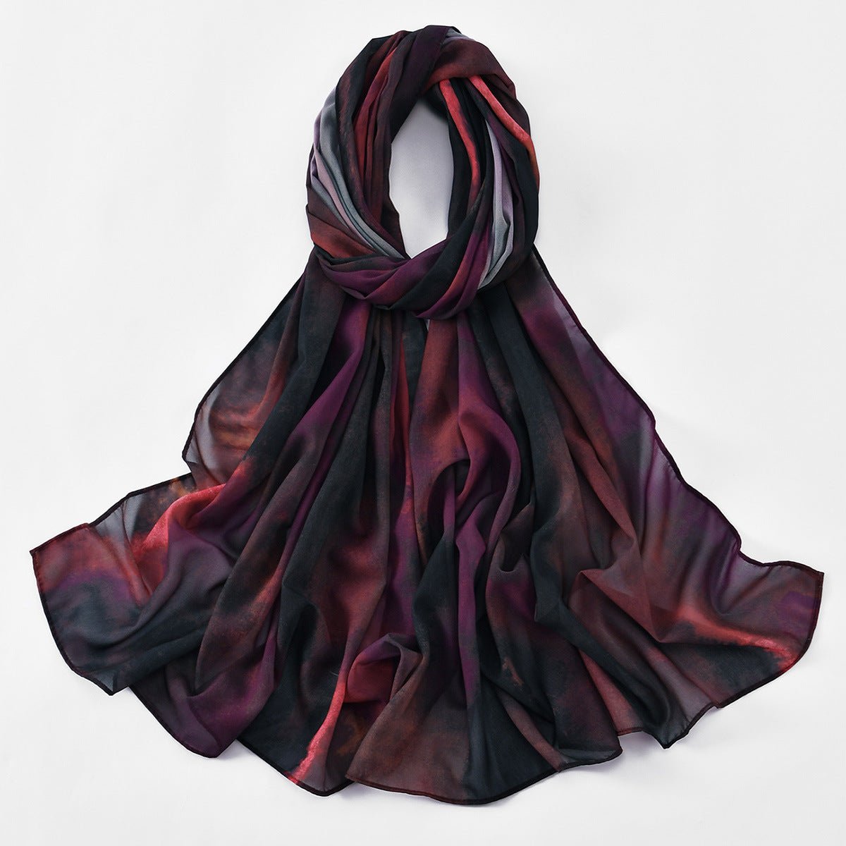 Watercolor Artistry Ethereal Print Hijab (MH176) - Mariam's Collection