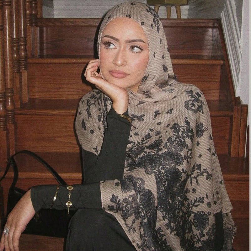 Watercolour Print Hijab Shawl – Printed Hijab 28 Colours