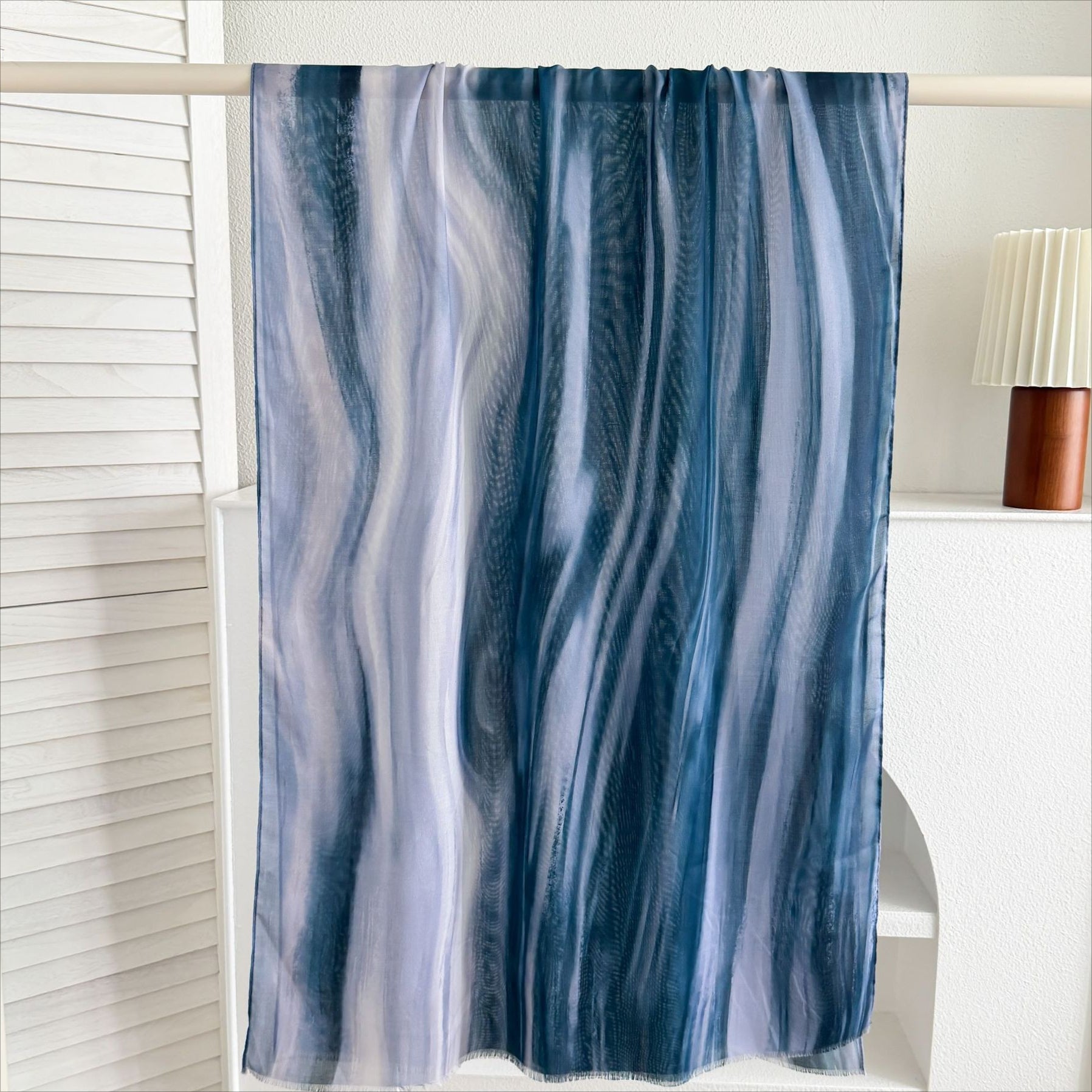 Watercolour & Tie-Dye Print Lightweight Hijab Scarf(MH257) - Mariam's Collection