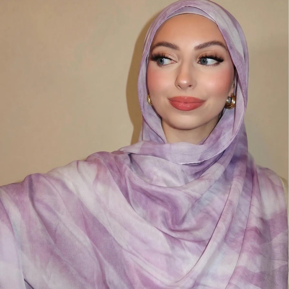 Watercolour Wash Hijab Scarf(MH240) - Mariam's Collection
