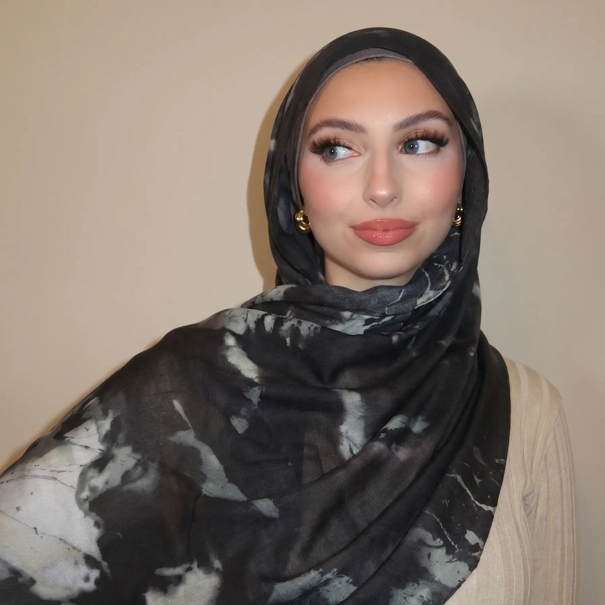 Watercolour Wash Hijab Scarf(MH240) - Mariam's Collection