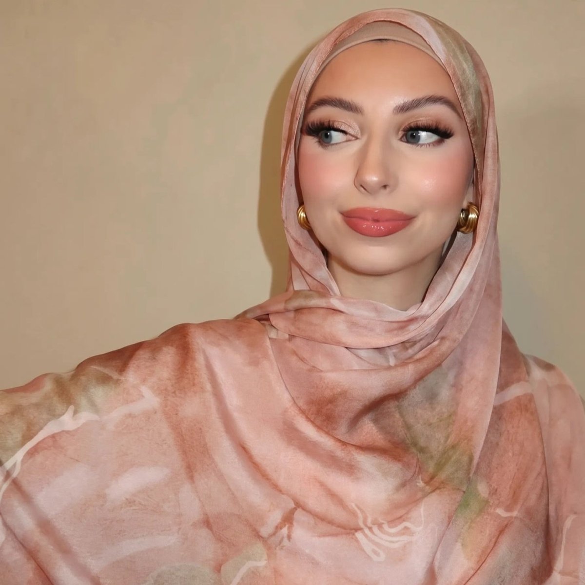 Watercolour Wash Hijab Scarf(MH240) - Mariam's Collection
