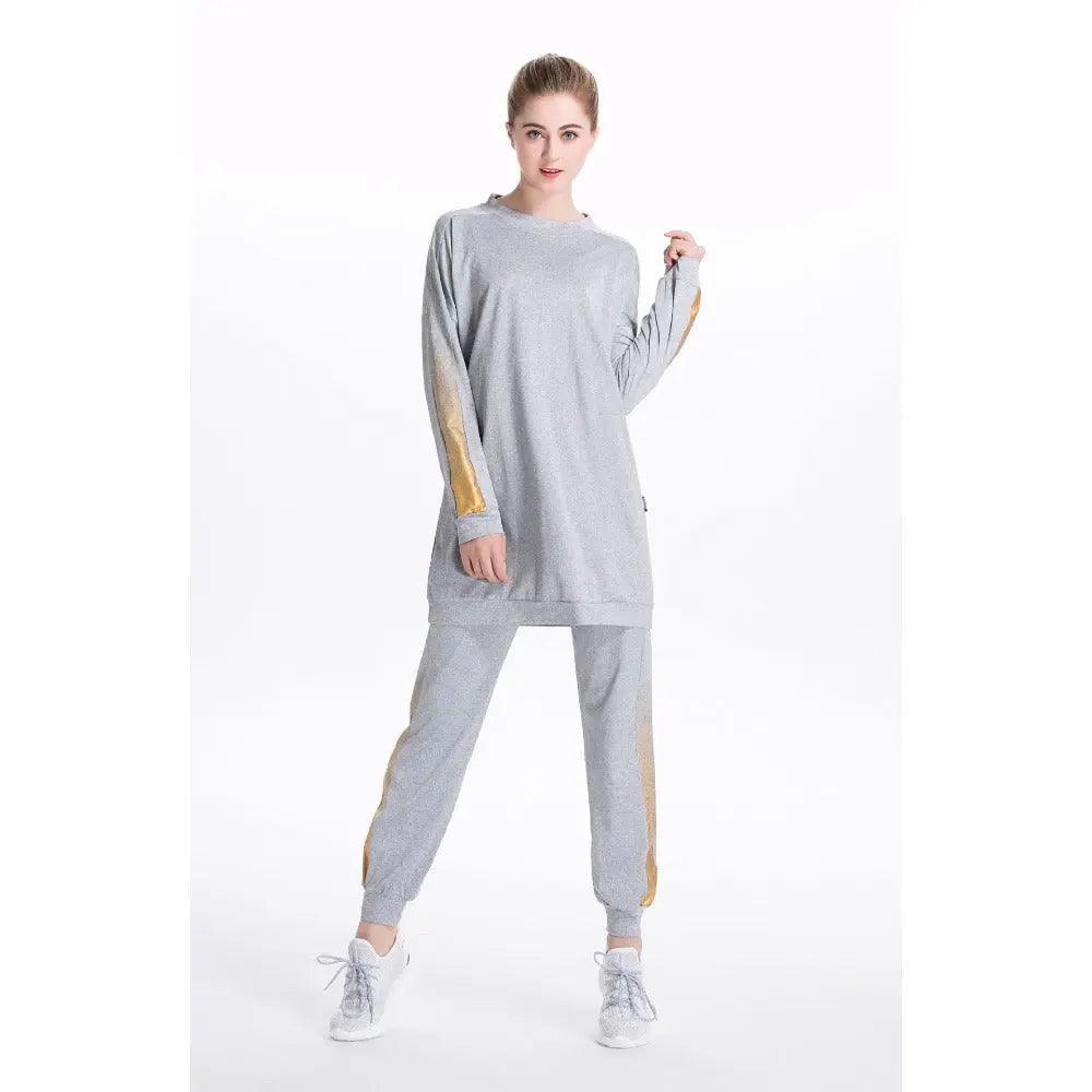Women's Casual Two Piece Sweatsuit Set - Long Sleeve Crewneck and Joggers MB008 - Mariam's Collection