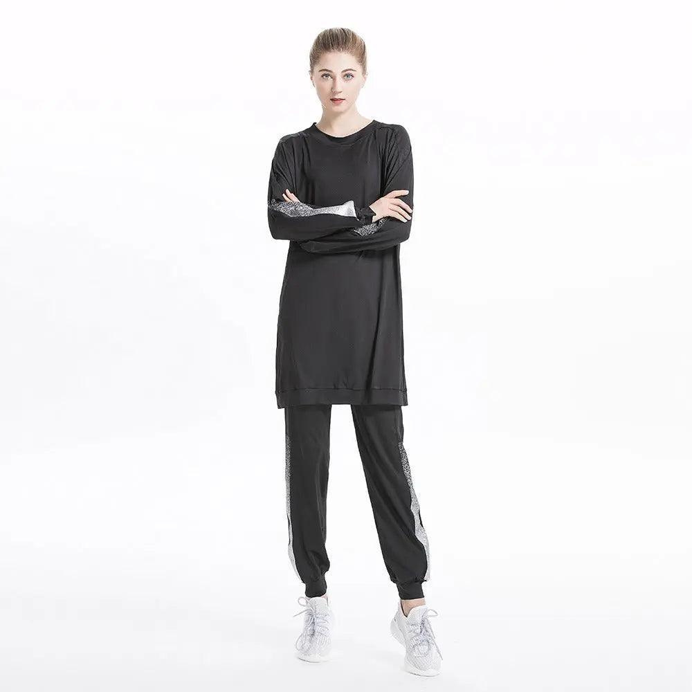 Women's Casual Two Piece Sweatsuit Set - Long Sleeve Crewneck and Joggers MB008 - Mariam's Collection