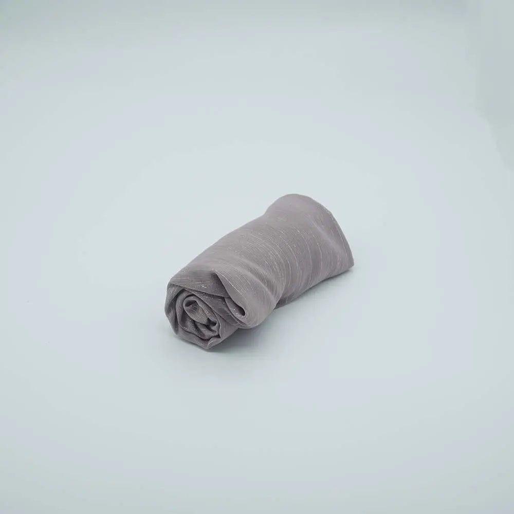 Women's Long Scarf in Solid Color with Silver Silk Bronzing - MH022 - Mariam's Collection