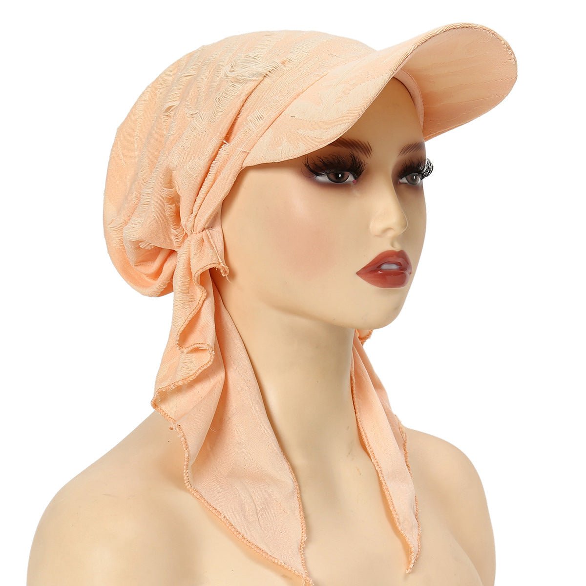 Women's Multi - Color Fashion Baseball Cap – Frayed Edge Boho Beanie with Feather Detail(MH113) - Mariam's Collection