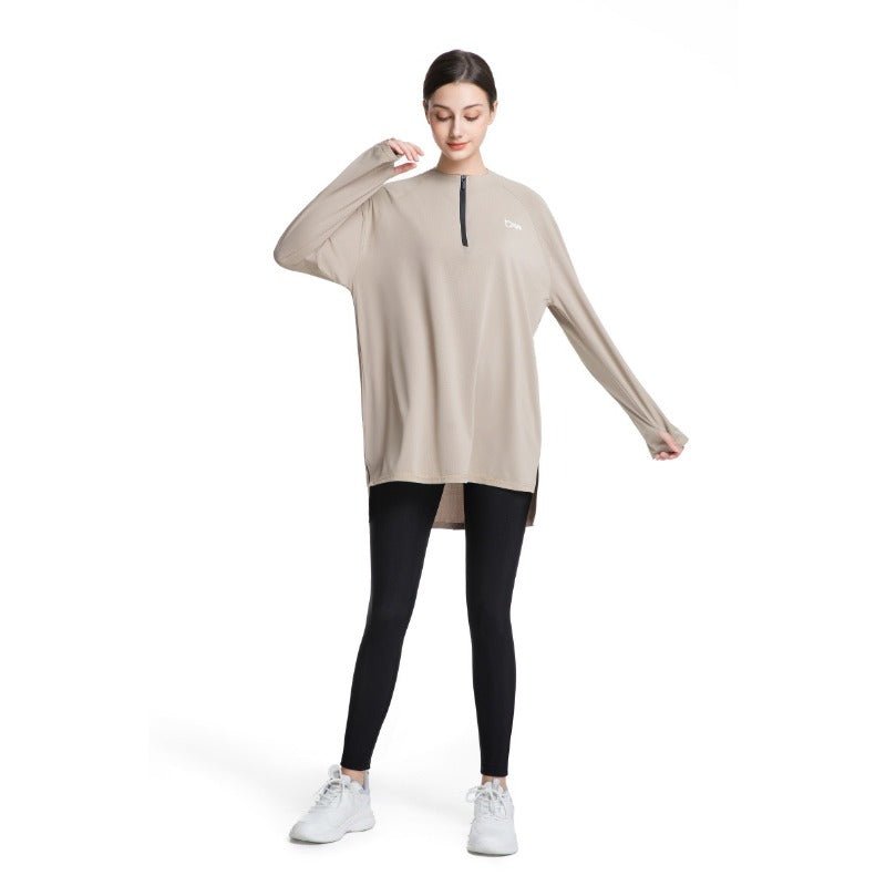 Women's Quick Dry Half Zip Running Top(MS115) - Mariam's Collection