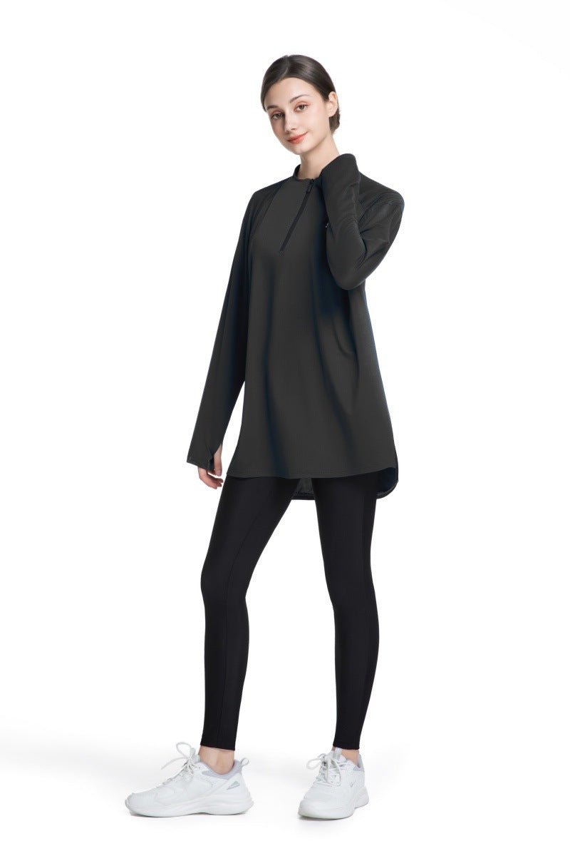 Women's Quick Dry Half Zip Running Top(MS115) - Mariam's Collection