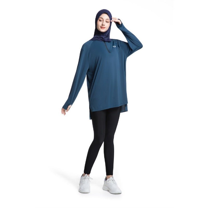 Women's Quick Dry Half Zip Running Top(MS115) - Mariam's Collection