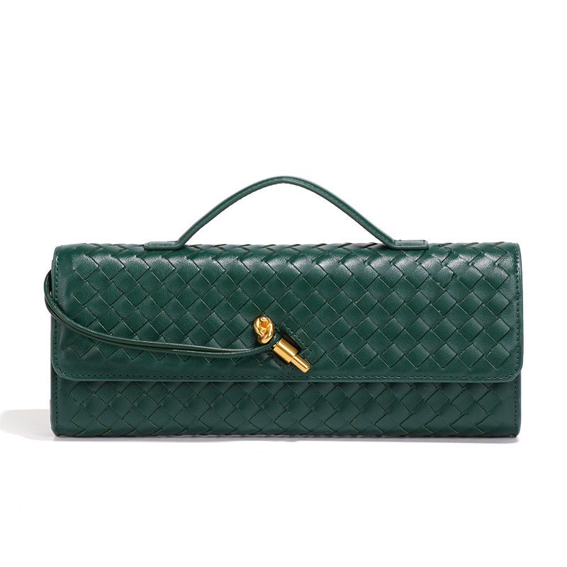 Woven PU Leather Clutch Bag(MAC432) - Mariam's Collection