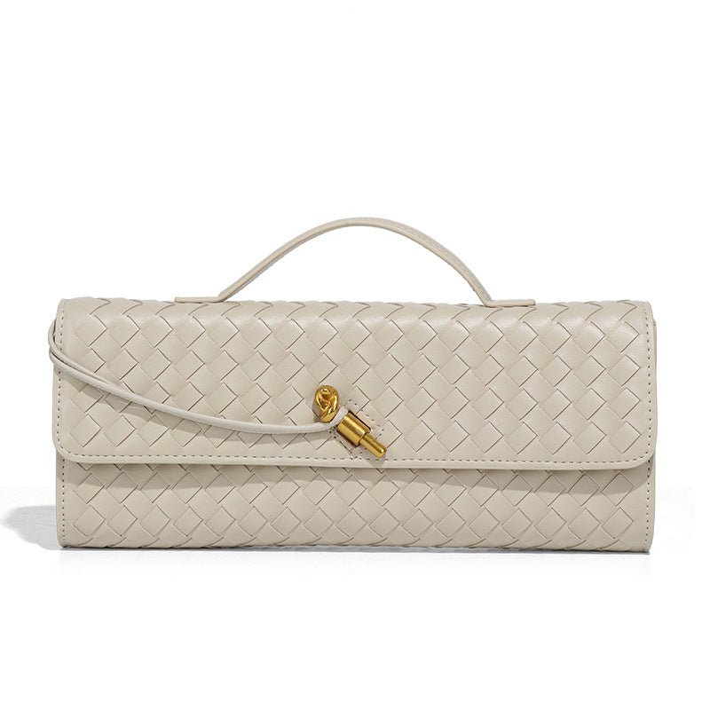 Woven PU Leather Clutch Bag(MAC432) - Mariam's Collection